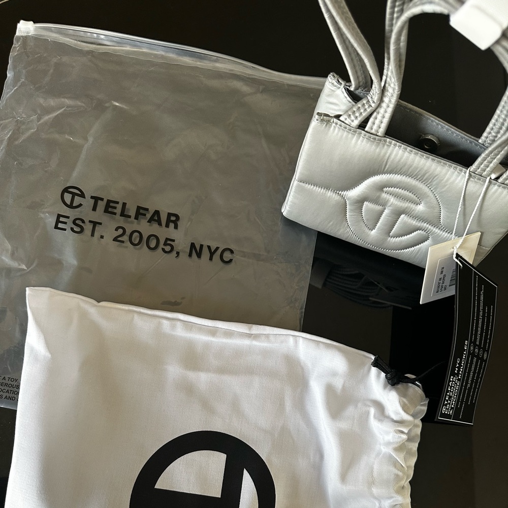 Telfar Grey Puffer Bag - Small